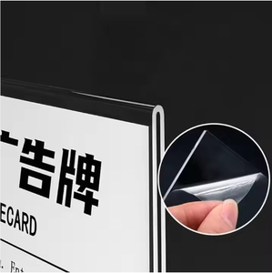 T hình rõ ràng Acrylic từ hiện đại dấu hiệu di động khung bàn nhãn hiển thị Name Card Holder <span class=keywords><strong>menu</strong></span> giá tag tùy chỉnh kích thước - Product Image 5