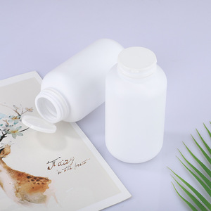 500ml tear-off cap white <b>light</b>-proof round <b>bottle</b> <b>for</b> health supplements, PE food-grade plastic packaging <b>bottle</b> - Product Image 2