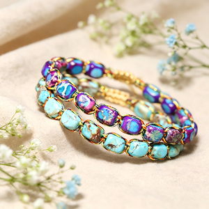 Natural stone woven <b>bracelet</b>, handmade adjustable, exquisite jewelry, wholesale accessories gift - Product Image 4