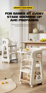<span class=keywords><strong>Chaise</strong></span> <span class=keywords><strong>haute</strong></span> multifonctionnelle portable en plastique pour <span class=keywords><strong>bébé</strong></span> avec coussin de roue, plateau de table, <span class=keywords><strong>chaise</strong></span> simple pour enfants pour le sport et les loisirs - Product Image 2