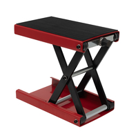 HUIYANG HY-006 Élévateur à ciseaux pour moto, capacité 1100 lb, commande manuelle, plateforme large, poignée en T, prise 3/8 po, support central pour moto, chaîne