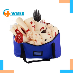 Maniquí de enseñanza médica Módulo de cuidado de traumatismos y quemaduras de 16 componentes Simuladores de quemaduras faciales y heridas Modelo de evaluación de traumatismos - Product Image 1