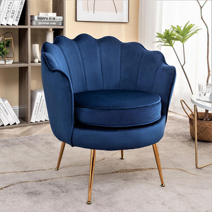 <span class=keywords><strong>Fauteuil</strong></span> moderne en velours à motifs floraux et <span class=keywords><strong>fauteuil</strong></span> d'appoint en velours avec pieds en métal pour la maison, le salon ou l'hôtel - Product Image 1