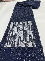 Tissu KC en maille à sequins géométriques brillants, dentelle respirante en tulle, résistant aux plis et à l'abrasion, poids moyen, pour mariage africain