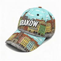 Casquettes de baseball ajustées à rayures pour hommes, souvenirs touristiques de Cracovie, Pologne, logo personnalisé en gros
