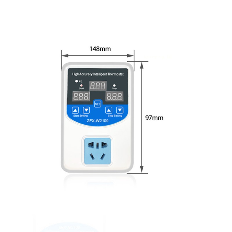 W2109 temperature control socket breeding environment time temperature controller digital display intelligent thermostat socket 2 buyers(图1)