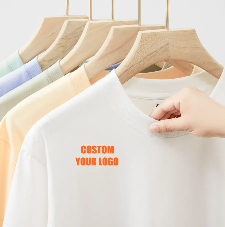 OEM/ODM Großhandel einfarbiges übergroßes Design-T-Shirt 3D-Seidendruck T-Shirt individuelle Marke Baumwoll-T-Shirt