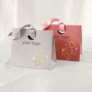 Bolsa de Papel Kraft de Fondo Plano, Grande, Personalizable, de Papel Reciclado, para Comida para Llevar, con Asa - Product Image 1