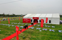 12x15m 12x20m personnalisé barnum fête tente climatiseur événement bâches équipement de camping tentes d'urgence tante bâche