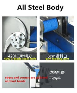 Cortador multifuncional chinês para legumes, tipo mesa, 150kg/h, comercial, cogumelo, Shii-Take, pepino, cebola, fatiador - Product Image 6