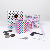 Papier cadeau de luxe arc-en-ciel brillant, imprimé à chaud, coloré, en rouleaux, fabricant de papier cadeau