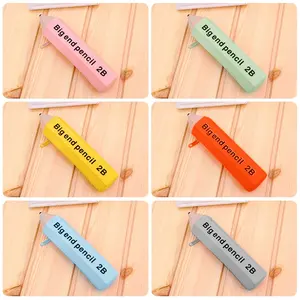 Hot Selling Unique Soft Custom Silicone School Pencil Case With Nylon Zipperfor Cute School Supplies/Stationery Kids Students