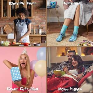 Chaussettes de dessin animé Stitch, 5 paires, boîte cadeau, chaussettes unisexes mignonnes - Product Image 2