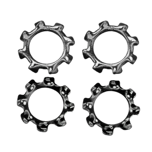 10 pièces/sac Rondelles dentées externes en acier inoxydable 304, plaquées zinc noir, oxydées noires, M3 M5 M6, pour maintien de joints d'étanchéité externes à dents étoilées - Product Image 2