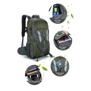 Sac à dos de randonnée 35L résistant à l'eau, sac à dos de camping avec cordon élastique, bretelles rembourrées, ceinture de poitrine et de taille pour la randonnée, les voyages et les activités de plein air - Product Image 4