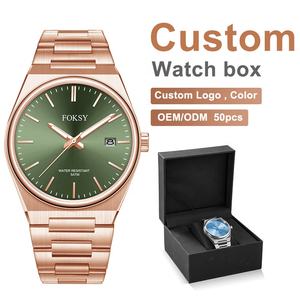 Montre de marque privée en acier inoxydable pour hommes montres homme logo personnalisé étanche luxe Bling montre à <span class=keywords><strong>quartz</strong></span> pour hommes en gros - Product Image 5