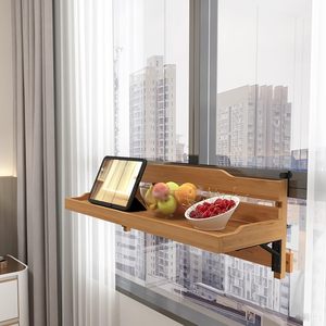 <span class=keywords><strong>Tavolino</strong></span> <span class=keywords><strong>da</strong></span> Parete Combohome <span class=keywords><strong>per</strong></span> Patio, Salvaspazio, <span class=keywords><strong>da</strong></span> Appendere alla Ringhiera del Balcone, in Legno, <span class=keywords><strong>per</strong></span> Portico, Giardino, Patio - Product Image 3