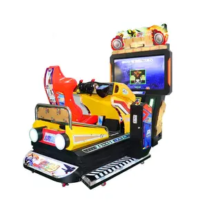 ماكينة لعبة سيارة سباق بخارية تعمل بالعملة المعدنية 55 شاشة LCD ثلاثية الأبعاد تعمل بالحركة بالكامل S ky Trooper