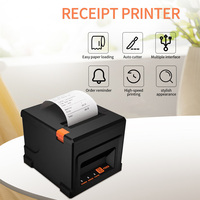 Impresora POS de 80 mm con Cortador Automático, Interfaz USB/Ethernet para Windows/MAC/Linux, Compatible con Comandos ESC/POS, Soporte para Cajón de Efectivo, Alta Velocidad