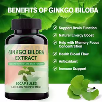 Comprimés d'extrait pur de feuille de Ginkgo Biloba OEM et supplément à base de plantes de Ginseng 300mg 500mg – Comprimé original de Ginkgo Biloba