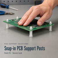 Entretoise de support de carte PCB en nylon à fixation rapide, blanc naturel, personnalisable OEM ODM