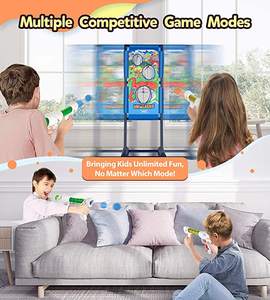 Движущаяся игрушка для стрельбы, 24 шара из пенопласта и 2 шара из пенопласта, пневматические игрушечные пистолеты с электронной мишенью для бега и стрельбы - Product Image 4