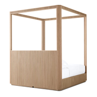 Mobilier chambre luxe modernisme box design lits en bois massif king size
