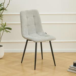 Sillas de Comedor Elegantes: Asiento Acolchado de Terciopelo Marrón Intenso con Patas de Metal Negro para Comedor o Sala de Estar - Product Image 5