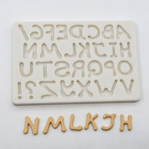 Molde de silicona para Fondant 3D con 26 letras en inglés, para pastel, Chocolate, dulces, Pan, galletas, molde, herramientas para hornear - Product Image 2