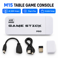 Console de jeu portable M15 4K avec plus de 40 000 jeux, manette sans fil 2,4 GHz, prend en charge les systèmes rétro (PS1)