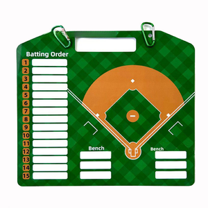 Tableau de <span class=keywords><strong>coaching</strong></span> de baseball portable en PVC pour tactiques, stratégies et composition, avec porte-documents, équipement d'entraînement pour coach de banc, vente en gros - Product Image 1