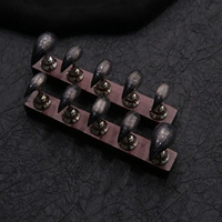Faux ongles à presser noirs scintillants effet griffe de dragon, dégradé, style gothique, pour fête d'Halloween, manucure femme