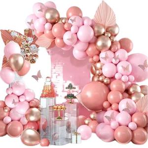 Balon lateks, <span class=keywords><strong>Pastel</strong></span>, merah muda, Set balon lateks, untuk pesta pernikahan, dekorasi pemandangan ruangan rantai kupu-kupu - Product Image 1