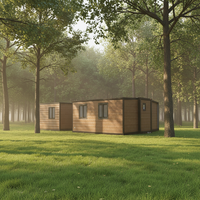 Villa de luxe préfabriquée pliable et extensible de 20 pieds et 40 pieds, maison conteneur durable avec panneaux sandwich, design moderne pour hôtel et bureau