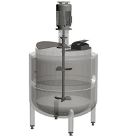 Cuve de mélange industrielle en acier inoxydable 100L avec agitateur vertical, mélangeur de liquides SUS304, moteur AC 3kW 380V, niveau de sécurité élevé