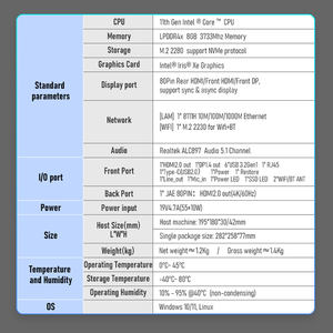 Ordinateur embarqué haute performance 19V 4K intelligent 80 broches Mini PC Tableau blanc interactif Ordinateur embarqué - Product Image 6