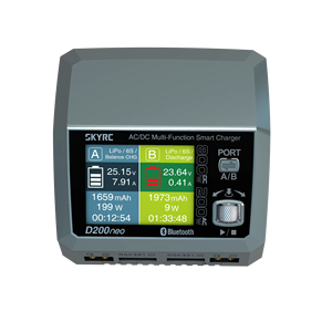 Зарядное устройство KUMOS SKYRC D200neo 800W DC с двумя каналами, высокой мощностью, поддержкой PD3.0 и управлением через Bluetooth-приложение, металлический корпус - Product Image 1