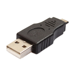<b>USB</b> A Male To Micro B Male Adapter Black For Mobile Phone USB2.0 Connector <b>Plug</b> In ABS Material - Product Image 1