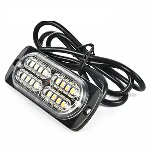 12-24V 20-LED Super Bright Emergency Warning Waterproof Amber Strobe Light Bar With 32 Different Flashing For Car Truck SUV Van