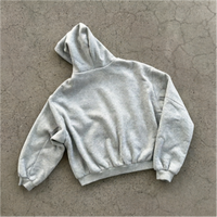 Sweat à capuche zippé réversible en molleton épais 100 % coton pour homme, coupe ample et oversize, personnalisable avec logo – Collection Jeunesse