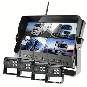 Sistema de Monitoreo de Punto Ciego para Vehículos con Visión Nocturna Infrarroja, Kit de Cámara de Reversa Inalámbrica Digital de 7 Pulgadas y 4 Canales para Camión YB-Wireless-M - Product Image 1