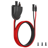 Kit de raccordement solaire étanche IP68 sans perçage en ABS avec double entrée de câble, boîte de jonction pour montage sur toit pour camping-car et caravane