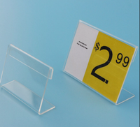 Personalisierte Theken-Etikettenhalter aus Lucite, Transparente Acryl-Preisschilder und Namensschild-Displayhalter