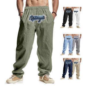 Pantalon de jogging ample en lin pour homme Mayon, taille élastique, respirant, style décontracté, tendance streetwear hip-hop - Product Image 1