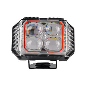 Trèfle à quatre feuilles à trois côtés pour <span class=keywords><strong>moto</strong></span> avant à LED transfrontalière phare de remplacement clignotant à <span class=keywords><strong>faisceau</strong></span> haut/bas 6 lentilles pour - Product Image 1