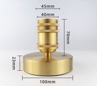 Base de lampe de plafond en cuivre E27, tête de lampe en céramique, base en laiton, support de lampe à montage en surface