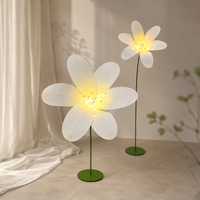 Support de fleurs géant en papier avec LED blanches, fleurs artificielles, décoration de mariage, événementiel, affichage floral commercial