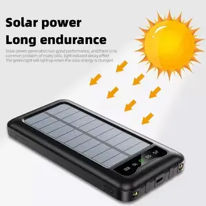 Outdoor Camping Emergency Charger For Solar For Ultra-large Capacity Mobile Power Supply 20000mah Portable Charging Bank