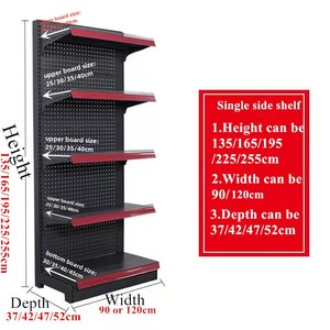 Estantería Metálica Reforzada PFT para Supermercado con Estantes Perforados y Respaldo Ajustable - Product Image 2