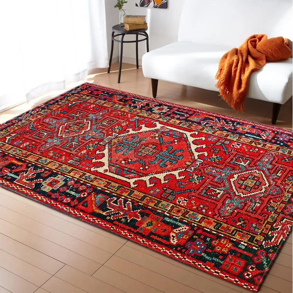 Farsça tasarım 3d baskılı halı oturma odası ev dekoratif alan kilim Polyester baskılı halı 3d oturma odası için